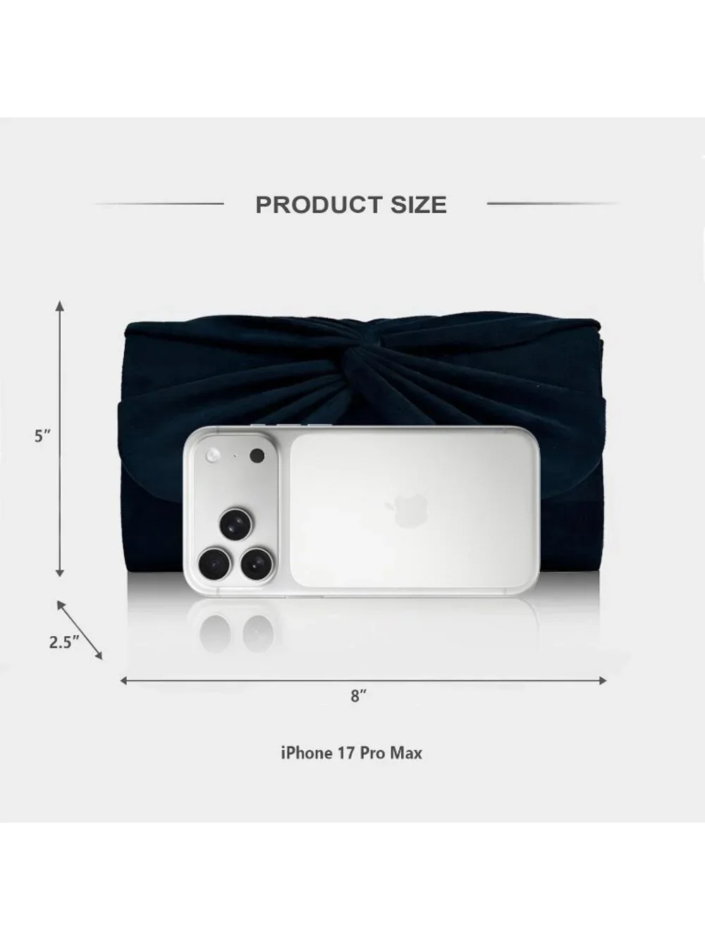 Women's Navy Faux Suede Pleated Bow Clutch Purse For With Strap Evening Bag